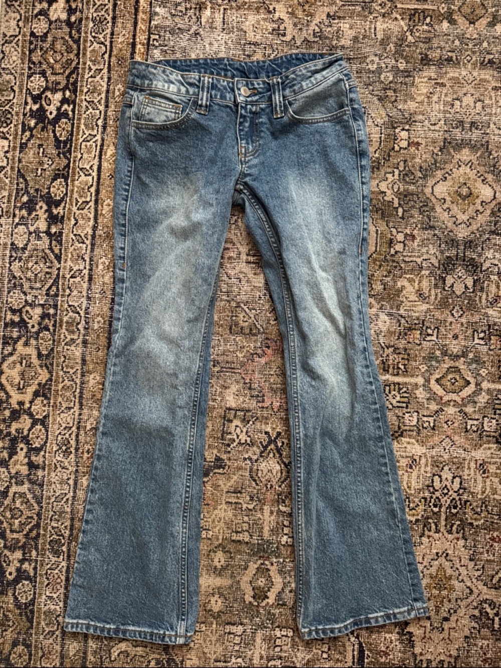 Brandy Melville Mid Blue Flare Jeans